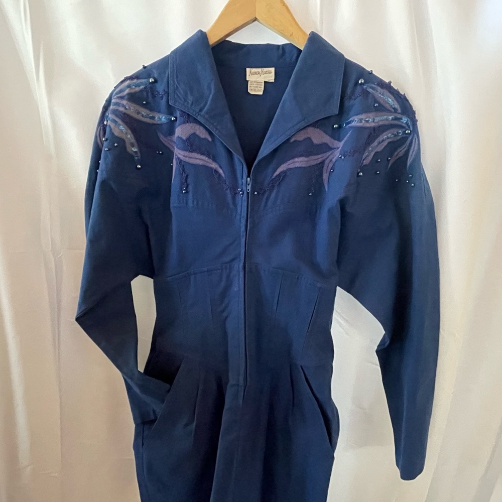 Navy Blue Embellished Dress, size 6